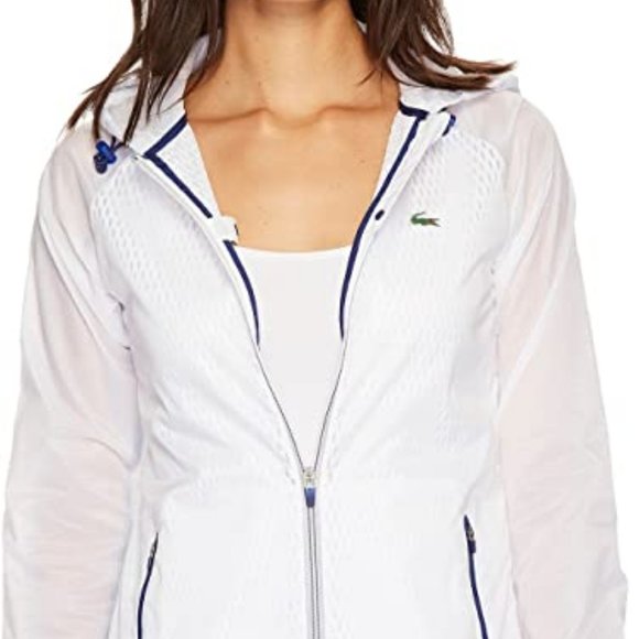 Lacoste Women's Transparent Taffetas Hoodie Jacket - Picture 3 of 4